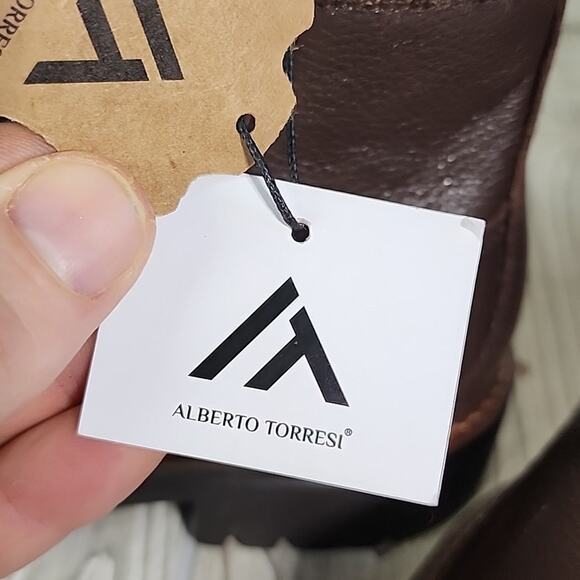 Alberto Torresi Dubron Brown Leather Boots Womens Size 8 NWT - Picture 11 of 14